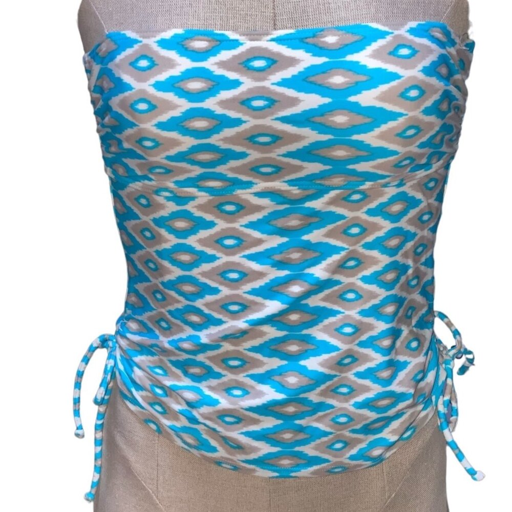 Arizona Jeans S Swimwear Top Women Blue Gray White